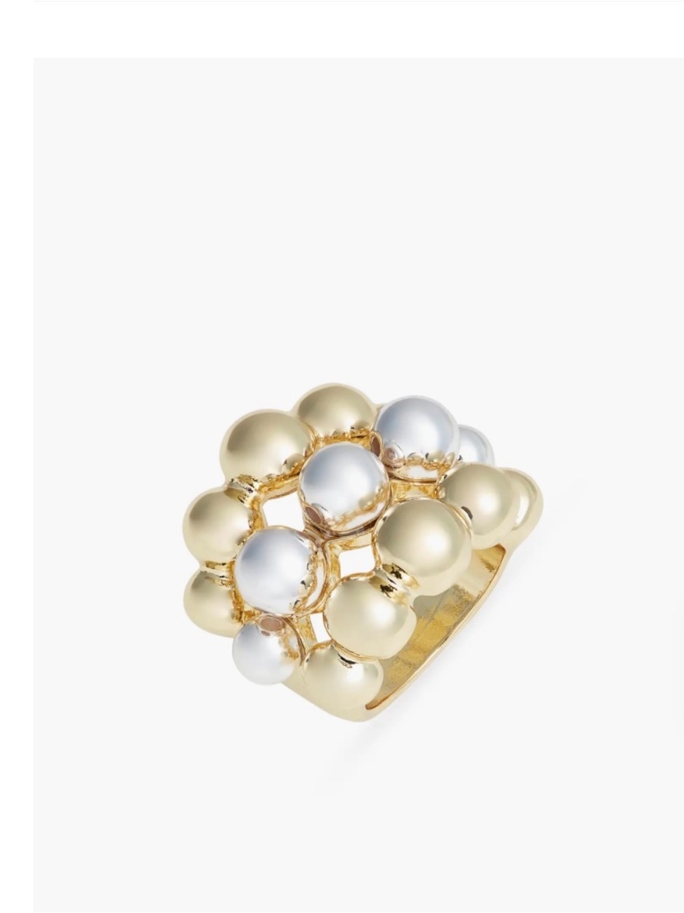 Nordstrom Two-Tone Gold and Silver Cluster Bubble Ring